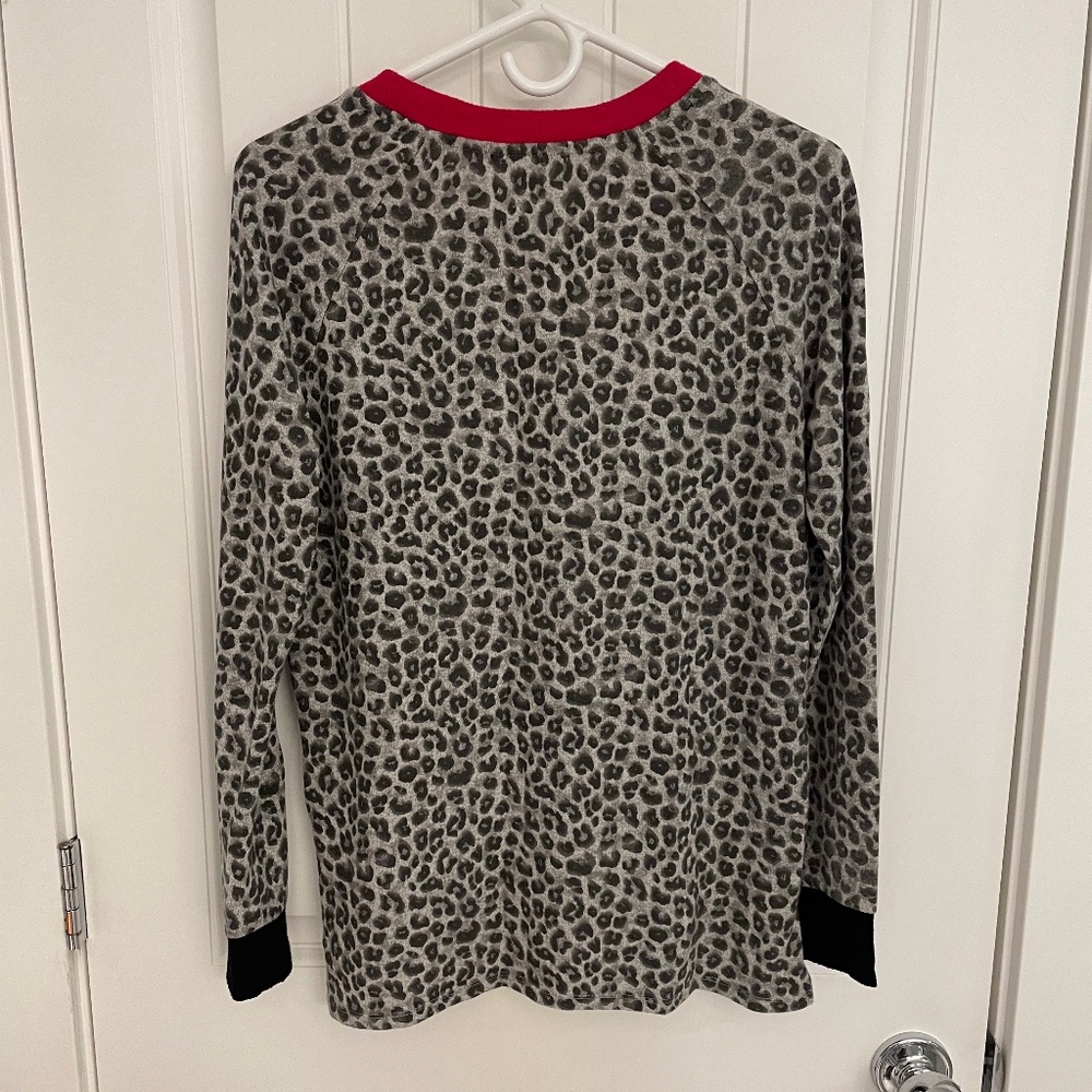 Gibsonlook Leopard Print Top, Size S - image 2